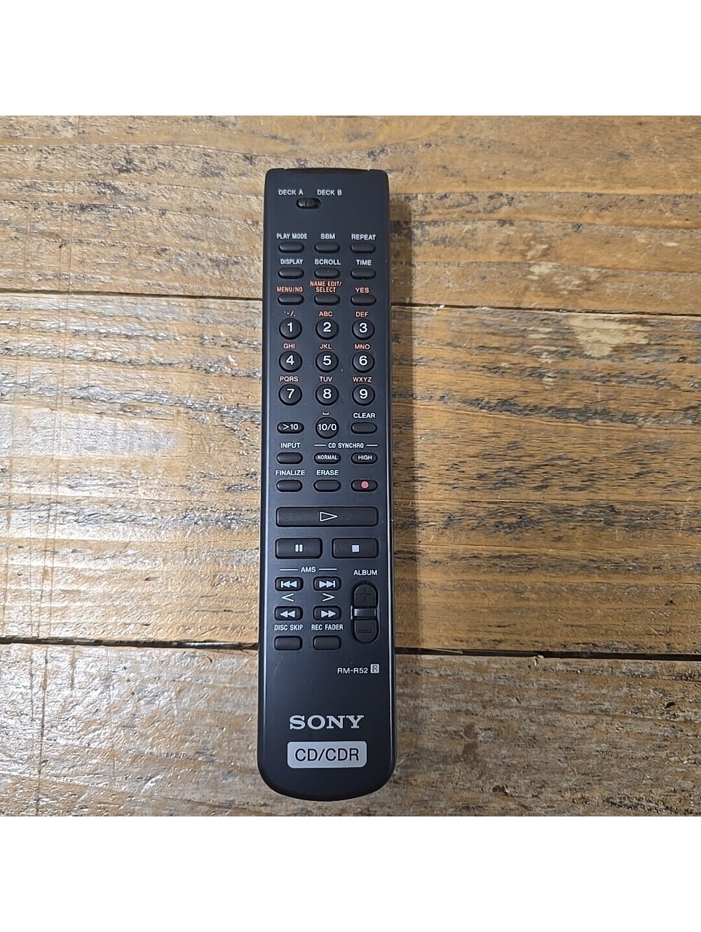 Sony RM-R52 CD/CDR Remote Control RCDW100 RCDW2000ES RCDW500 RCDW500C TESTED
